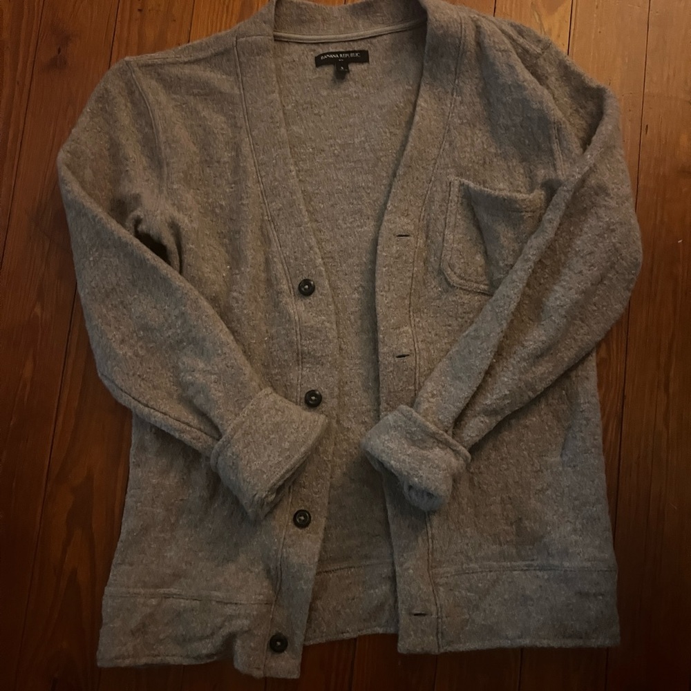 Wool cardigan sweater